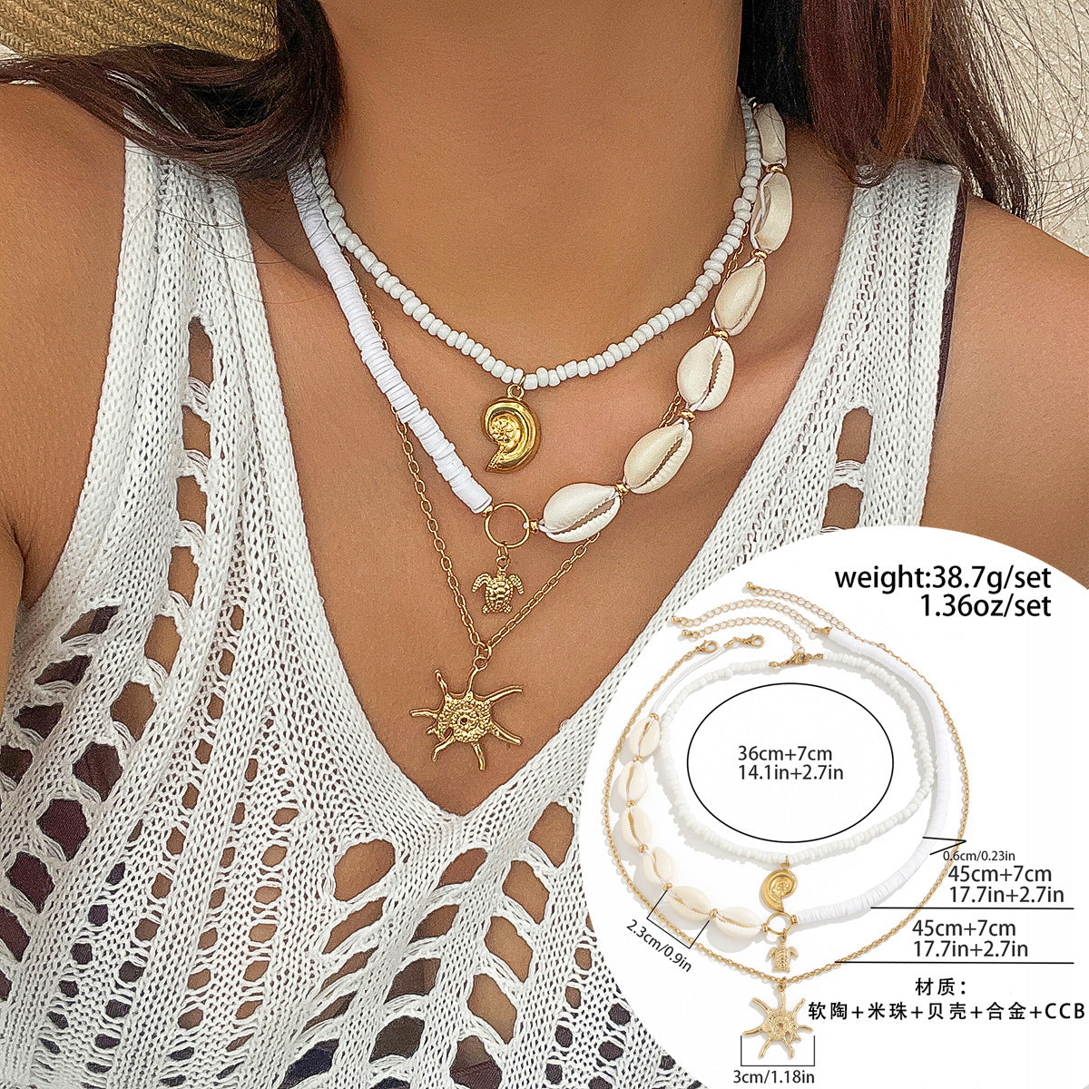 Ethnic Starfish Sun Necklace