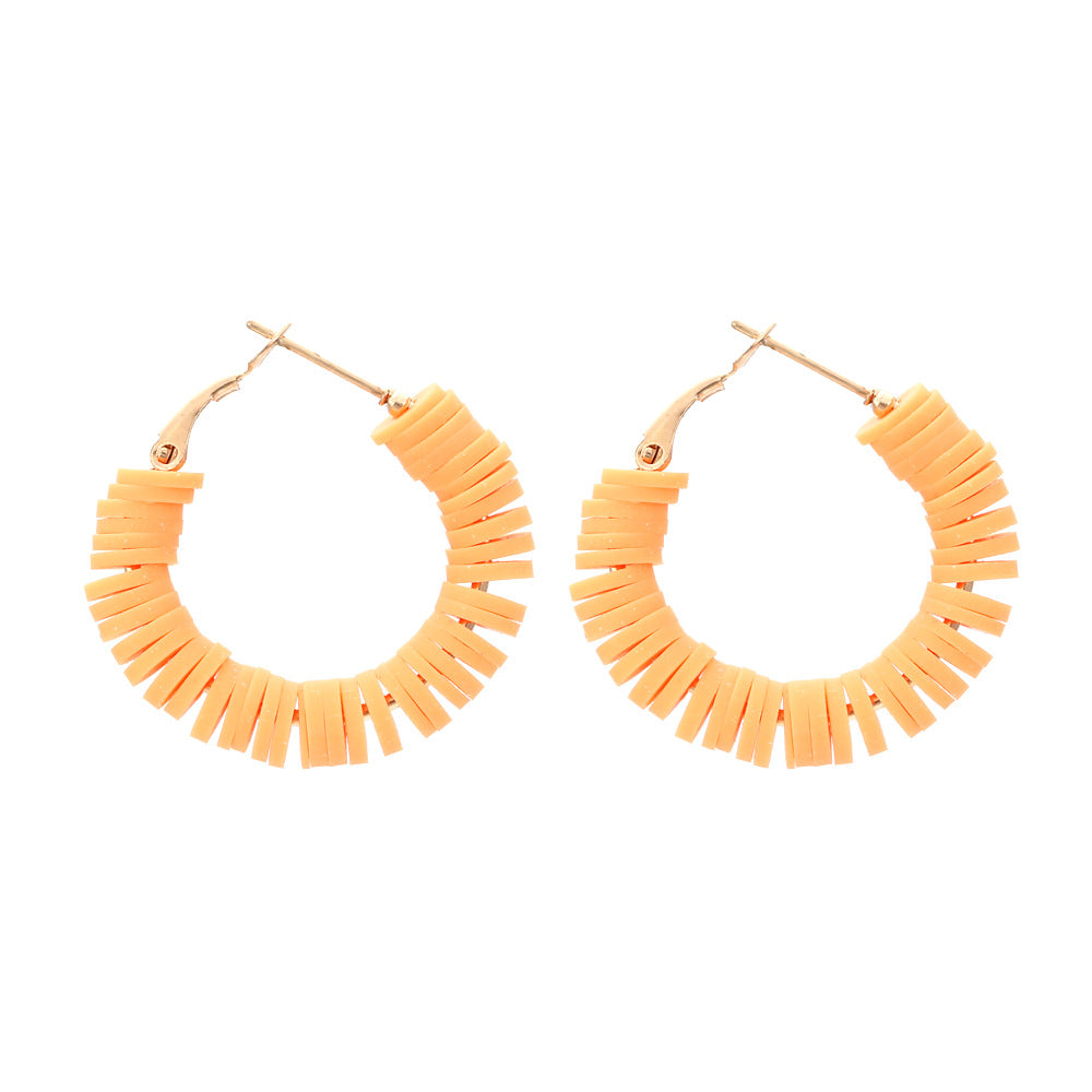 Flaxmaker Boho Colorful Hoop Earrings