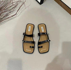 Square Toe Strappy Beach Slippers