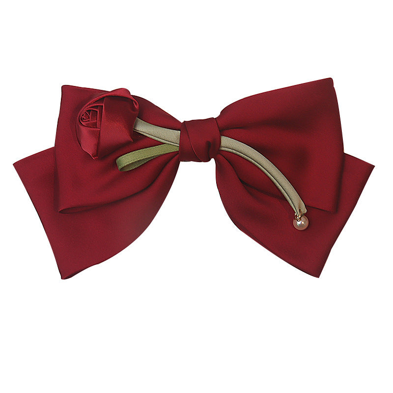 Rose Bowknot Clip Hairpin