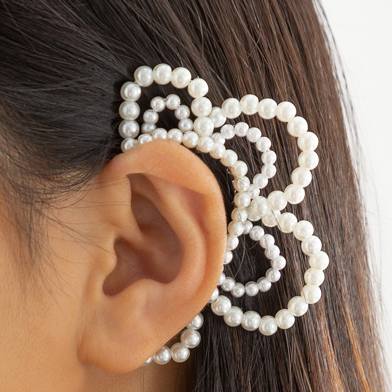 Pearl Braided Single Outline Ear Clip