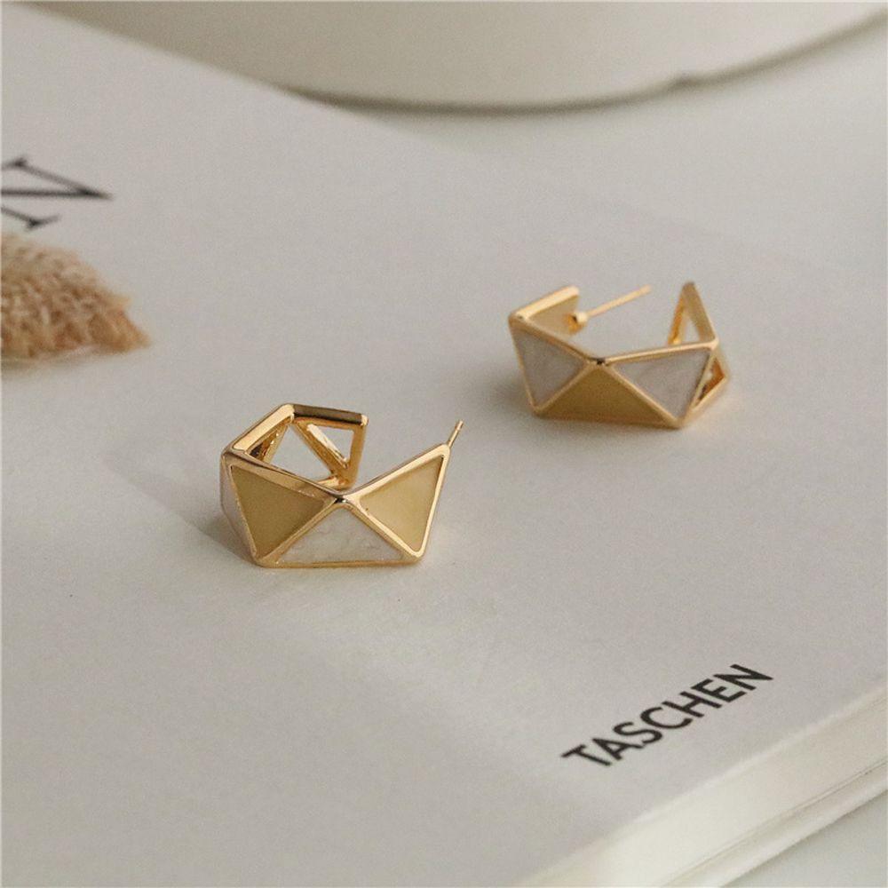 Drop Glaze Geometric Dangle Earrings