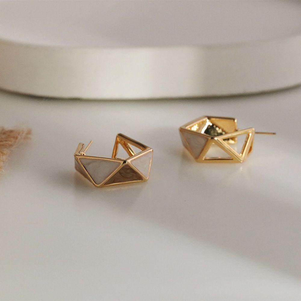 Drop Glaze Geometric Dangle Earrings