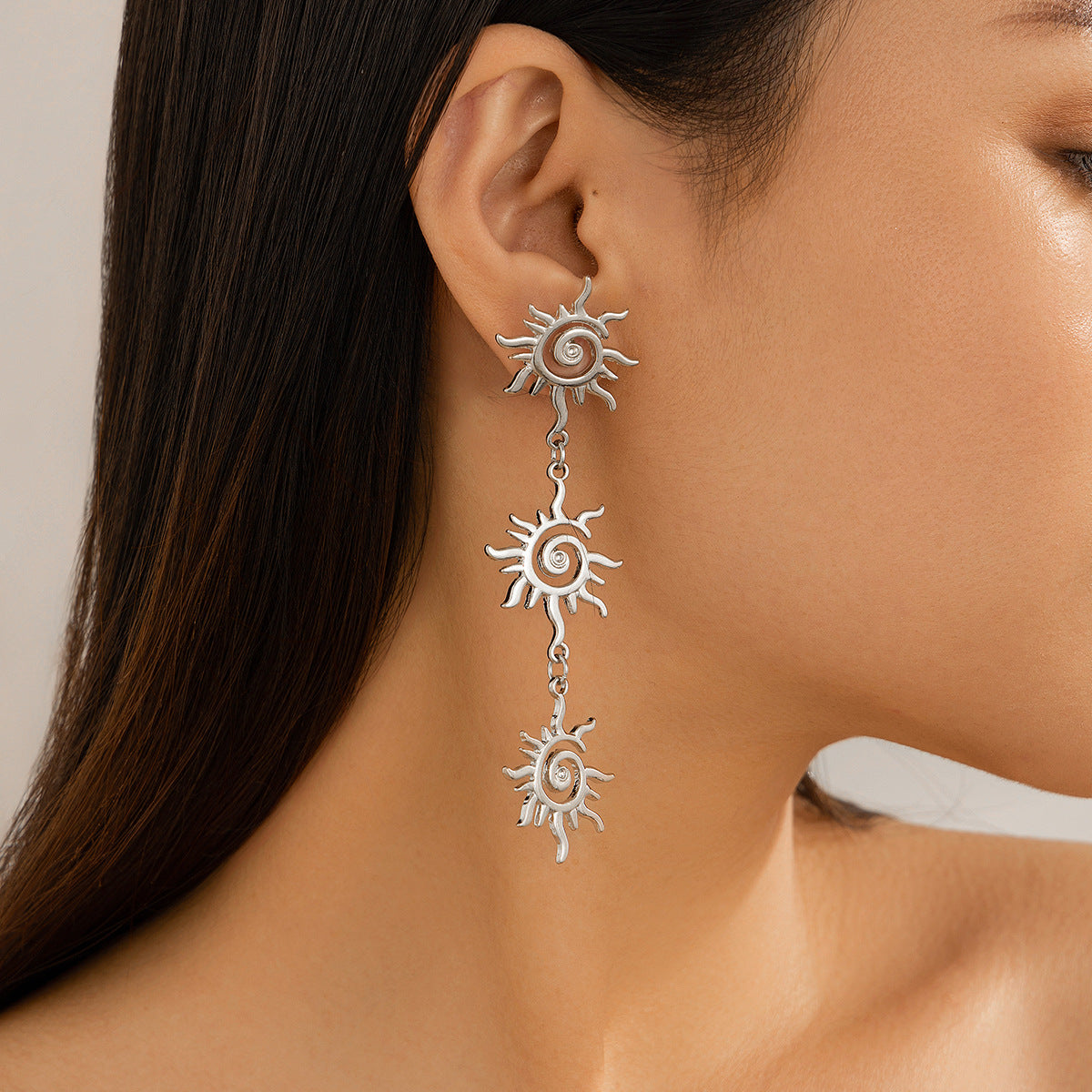 Ethnic Metal Sun Necklace