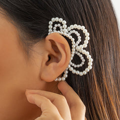Pearl Braided Single Outline Ear Clip