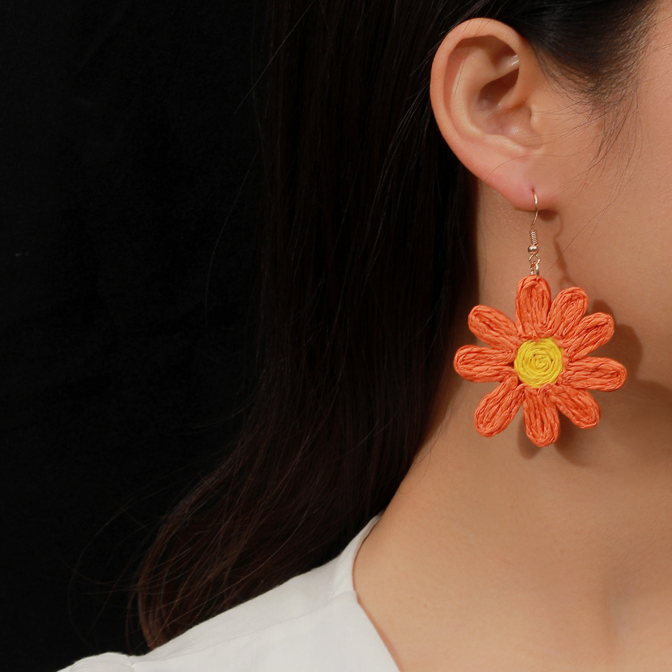 Braided Flower Earrings