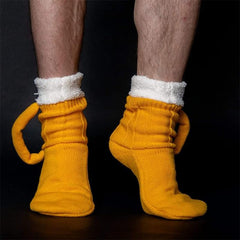 Calcetines de punto con forma de jarra de cerveza 3D, unisex 
