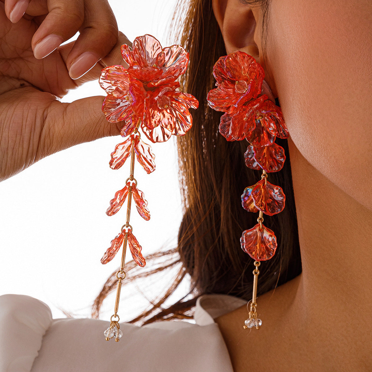 Flower Necklace and Earrings