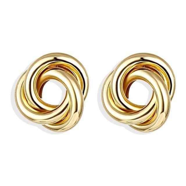 Earring Big Circle Round Hoop Earrings Statement Golden Punk Charm