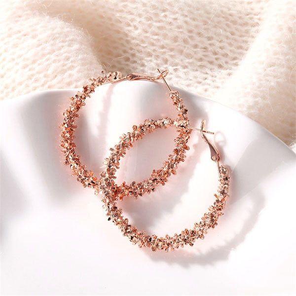 Earring Big Circle Round Hoop Earrings Statement Golden Punk Charm