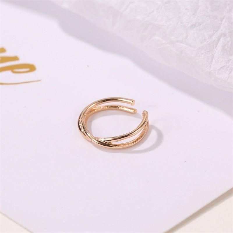 Earring Simple Metal Ear clip Minimalist Copper Geometric YOS0250