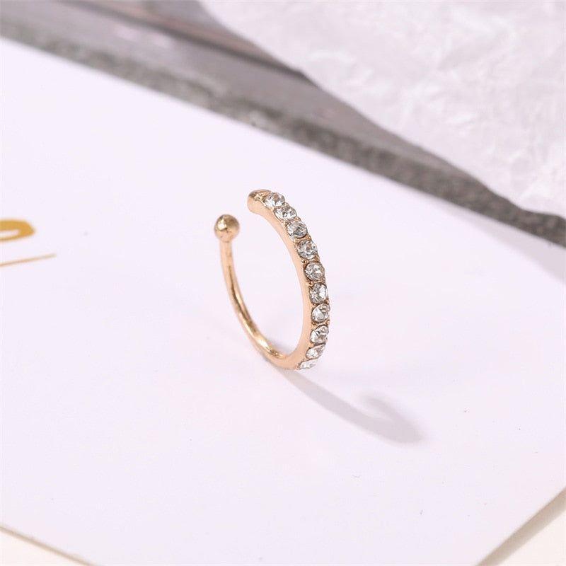 Earring Simple Metal Ear clip Minimalist Copper Geometric YOS0250