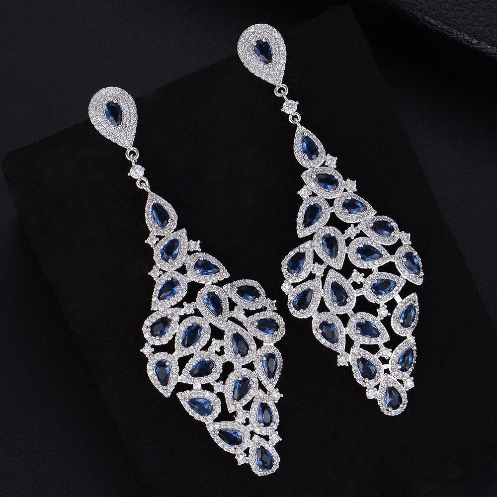 Earrings Big Long Austrian Crystal