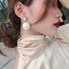 Earrings Big Pearl Korean Style