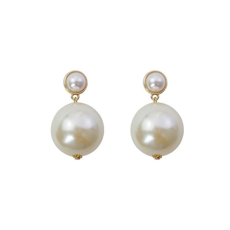 Earrings Big Pearl Korean Style