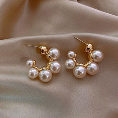 Earrings Rounded Pearl