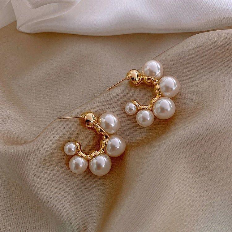 Earrings Rounded Pearl