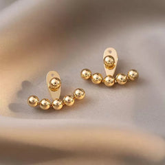 Earrings Gold Bean Cool Accessory