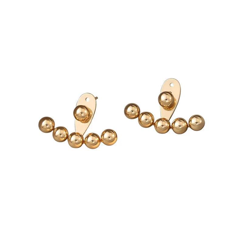 Earrings Gold Bean Cool Accessory