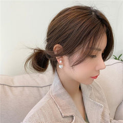 Earrings Heart Pearl Fine White Accessory