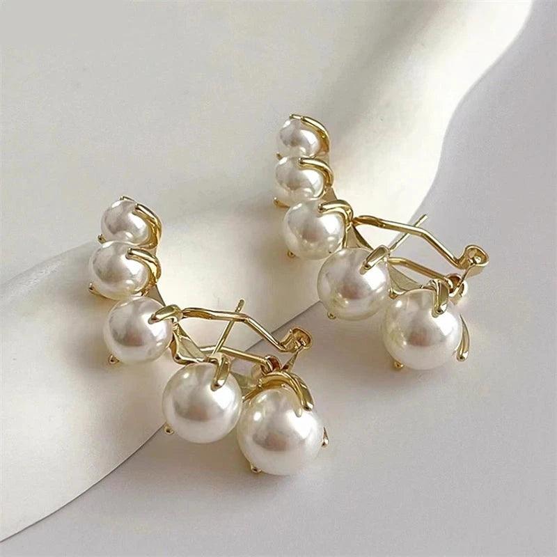 Earrings Pearl Cuffs