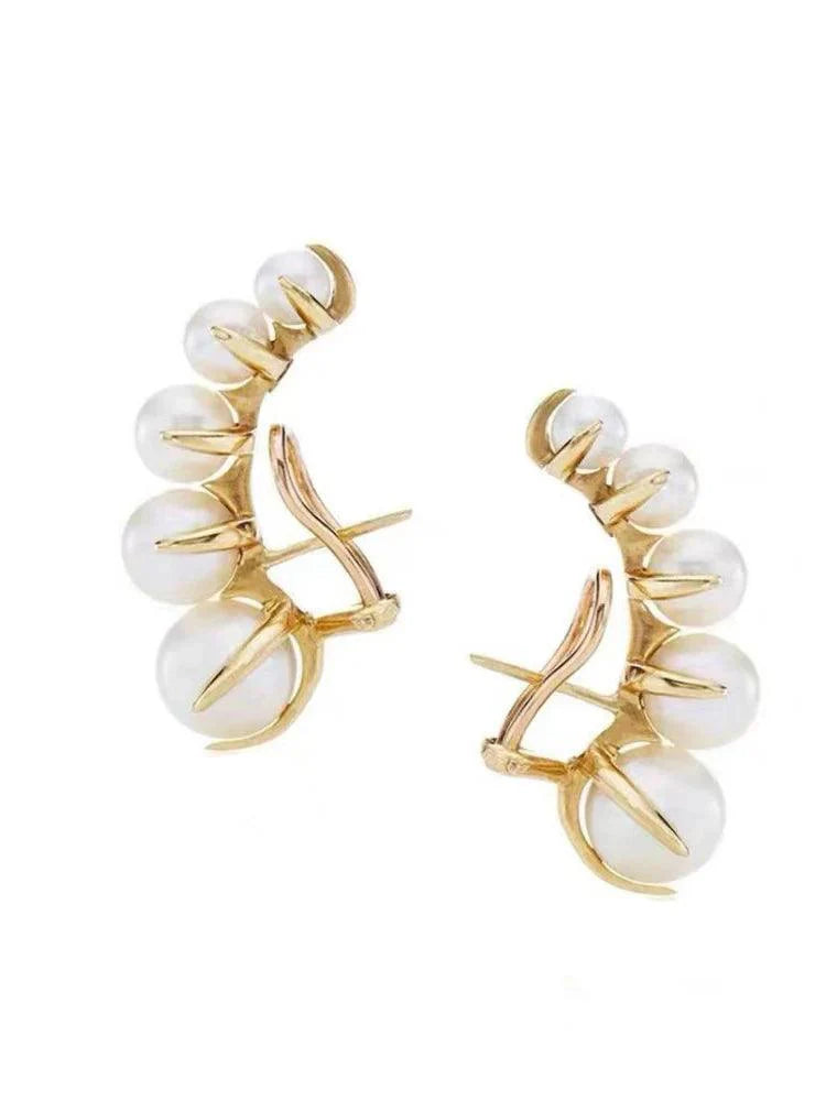 Earrings Pearl Cuffs