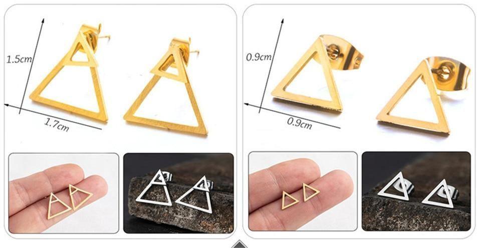 Earrings Simple Mini Geometric Shapes