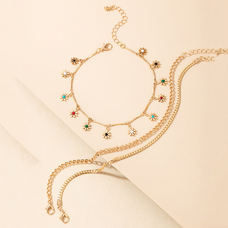 Multi-layer Flower Anklet
