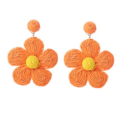 Flaxmaker Colorblock Floral Earrings