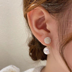 Elegant Ball Back Hanging Pearl Earrings