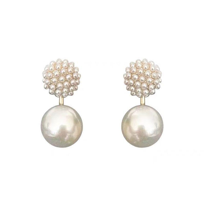 Elegant Ball Back Hanging Pearl Earrings