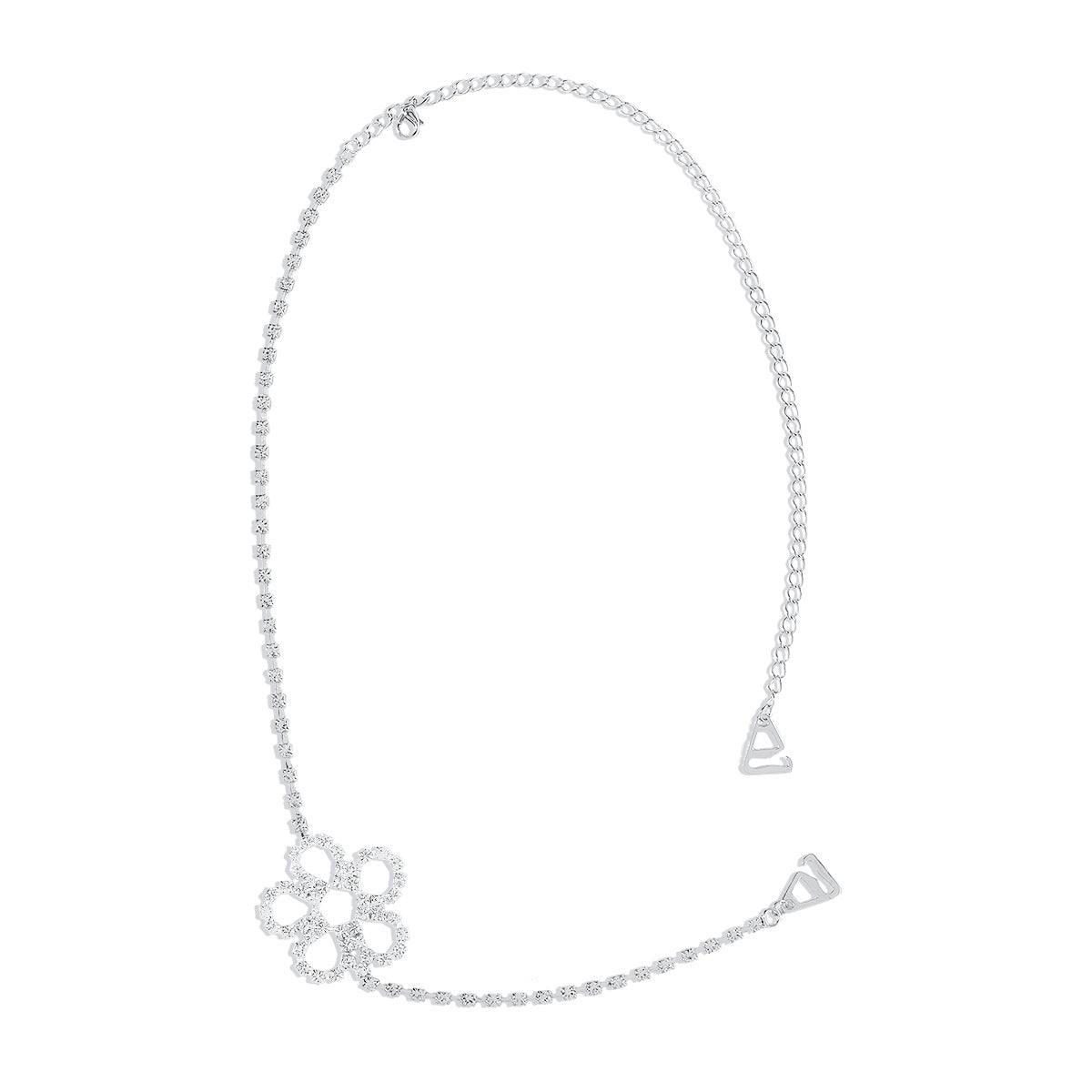 Flower Rhinestone Chain Shoulder Strap