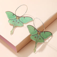 Green Butterfly Earrings