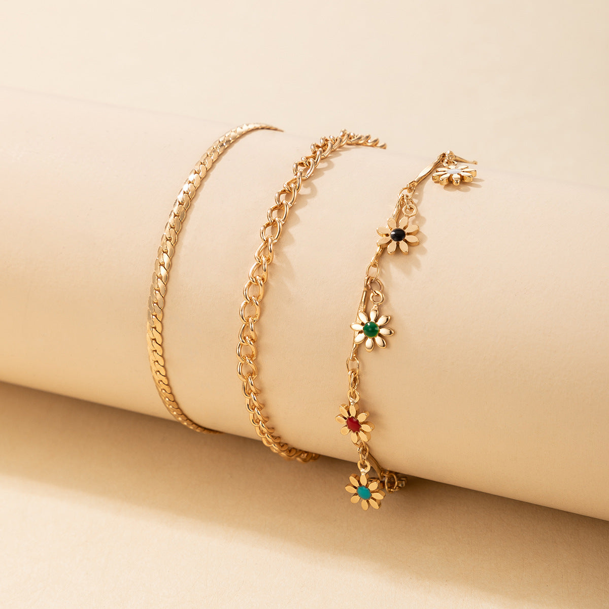 Multi-layer Flower Anklet