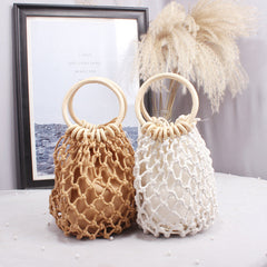 Hollow out Straw Mini Bag