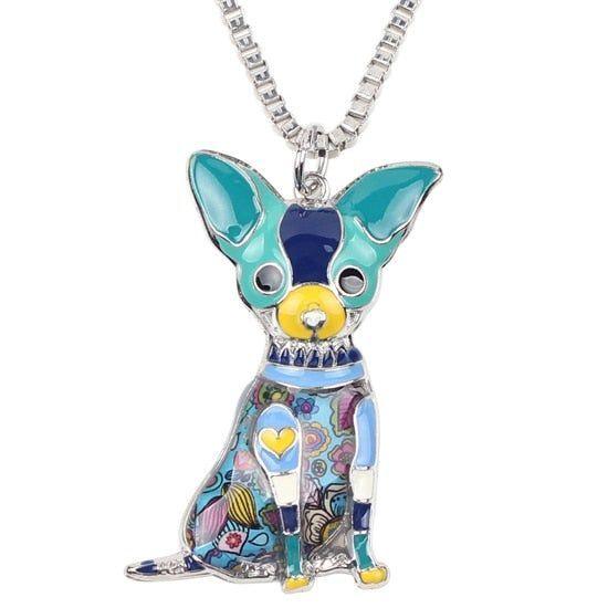 Acrylic Chihuahuas Dog Pattern Necklace