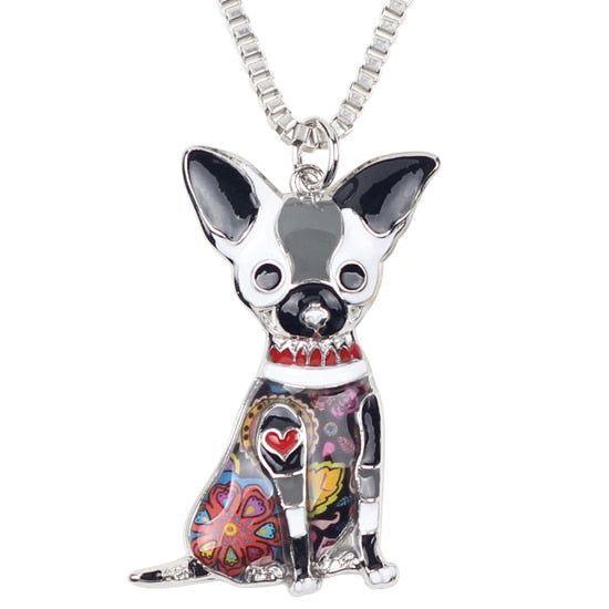 Acrylic Chihuahuas Dog Pattern Necklace