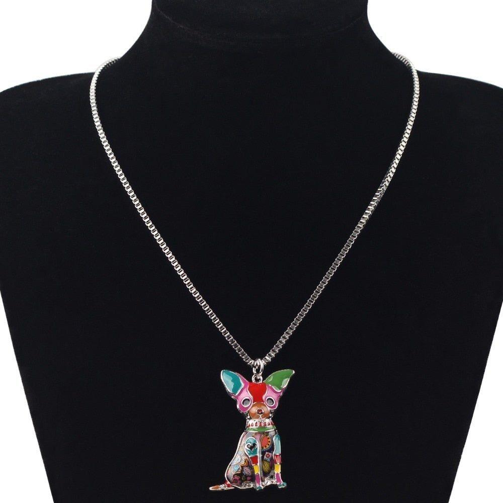 Acrylic Chihuahuas Dog Pattern Necklace