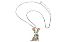 Acrylic Chihuahuas Dog Pattern Necklace