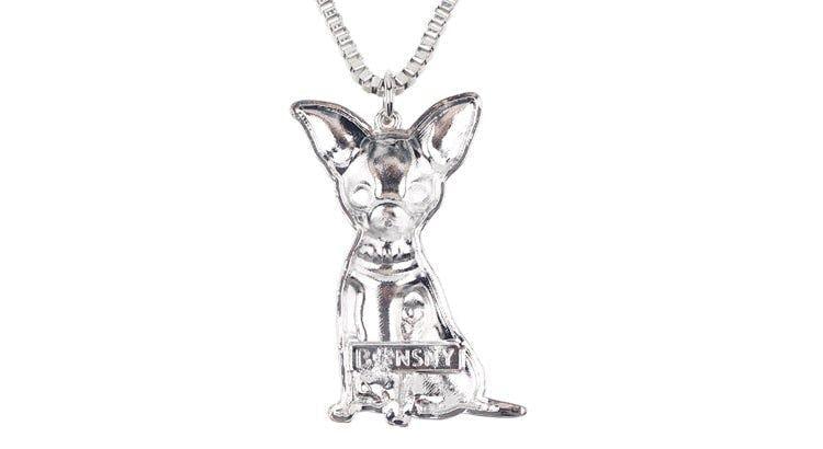 Acrylic Chihuahuas Dog Pattern Necklace