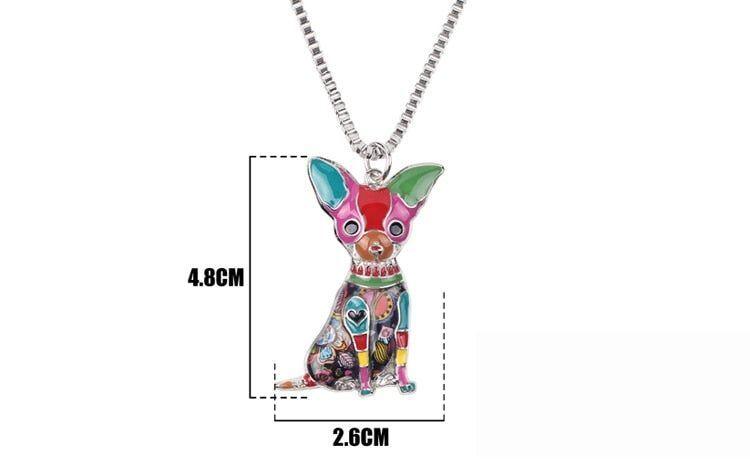 Acrylic Chihuahuas Dog Pattern Necklace