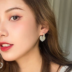 Crystal Heart-Shaped Earrings