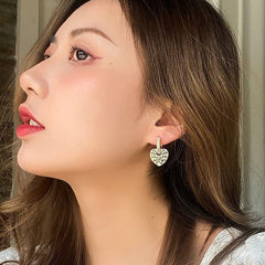 Crystal Heart-Shaped Earrings