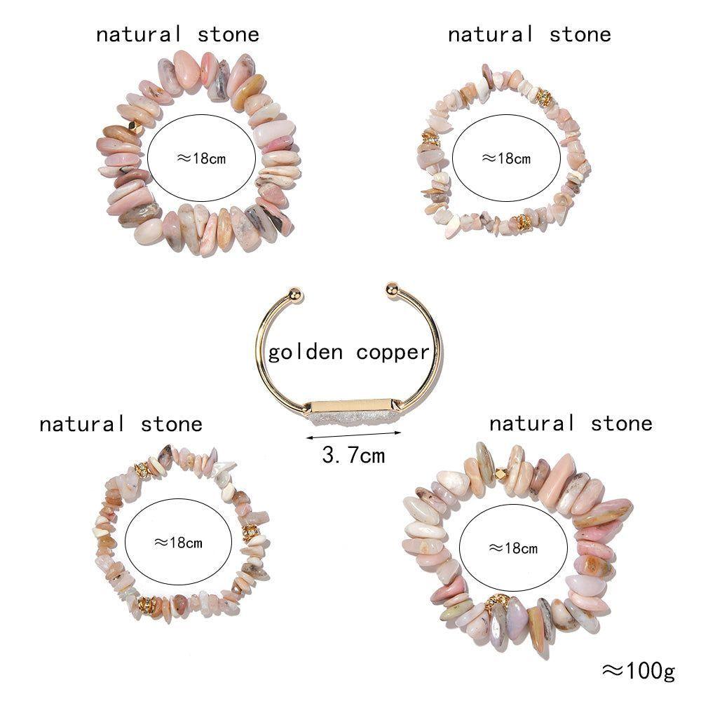 Natural Stone Bracelets Set