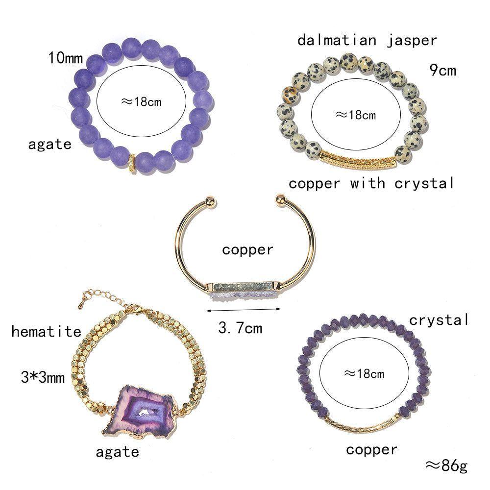 Natural Stone Bracelets Set