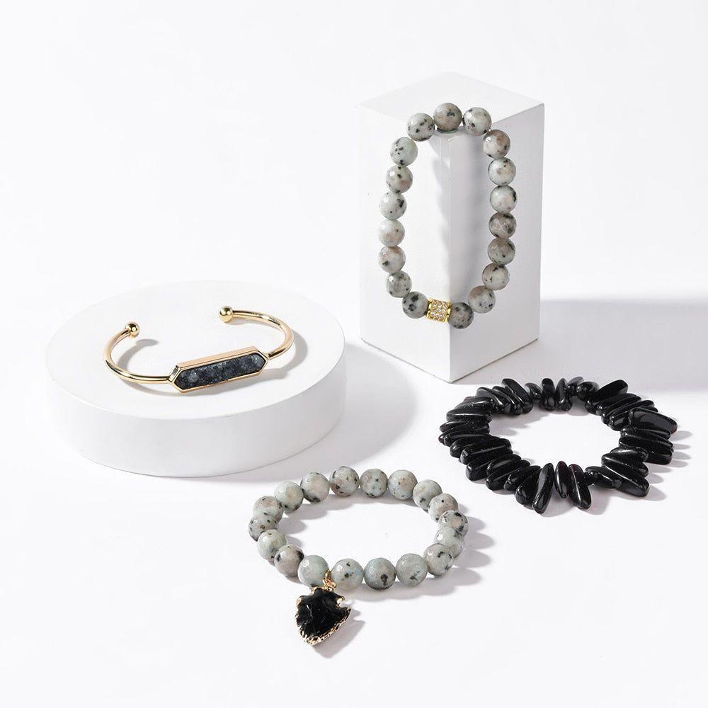 Natural Stone Bracelets Set