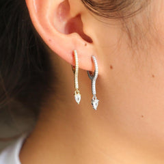 Tear Drop Crystal Earrings