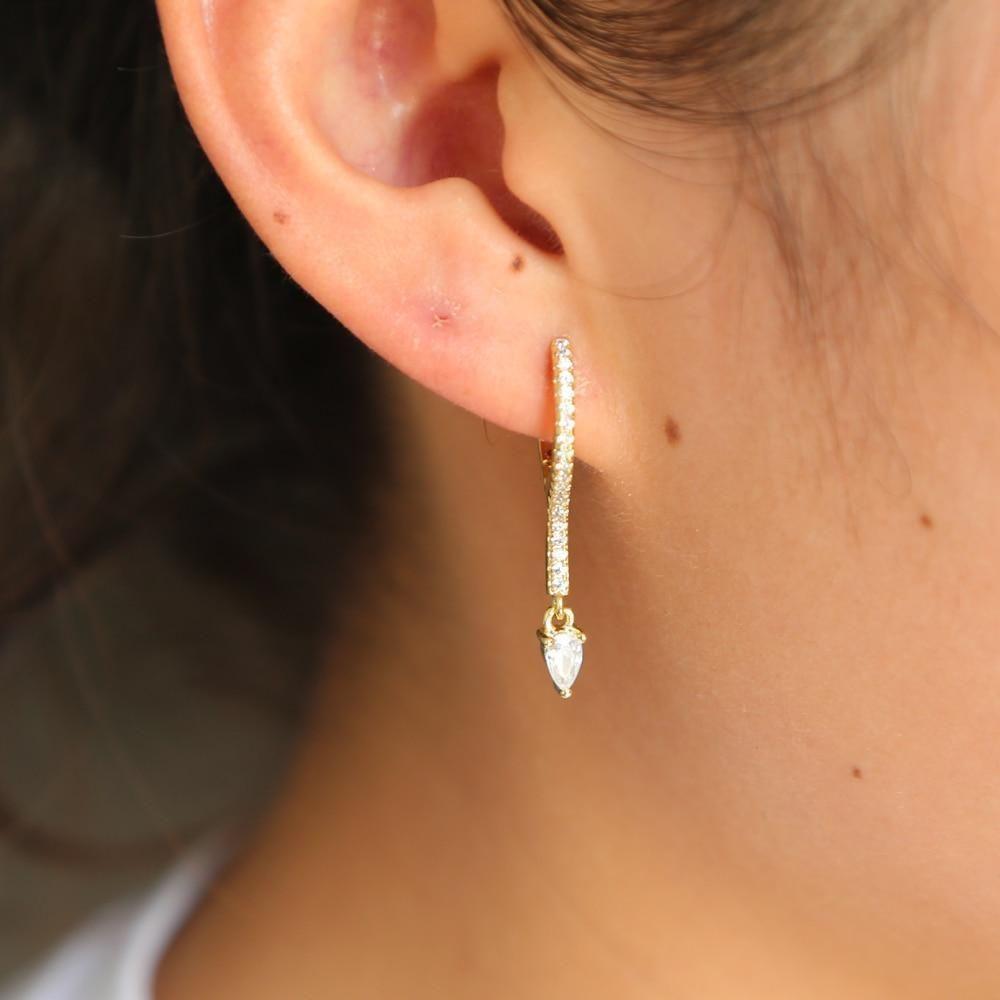 Tear Drop Crystal Earrings