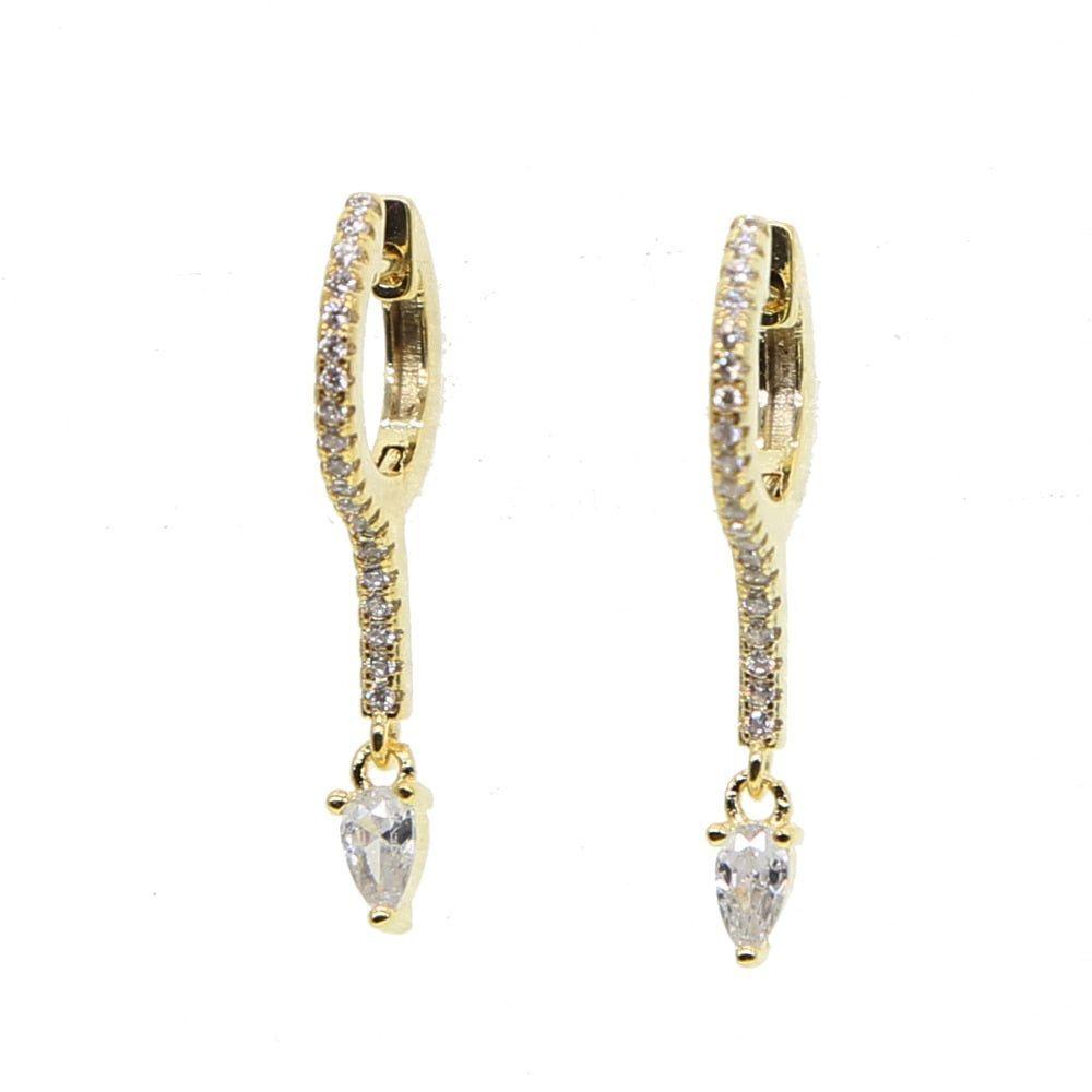 Tear Drop Crystal Earrings