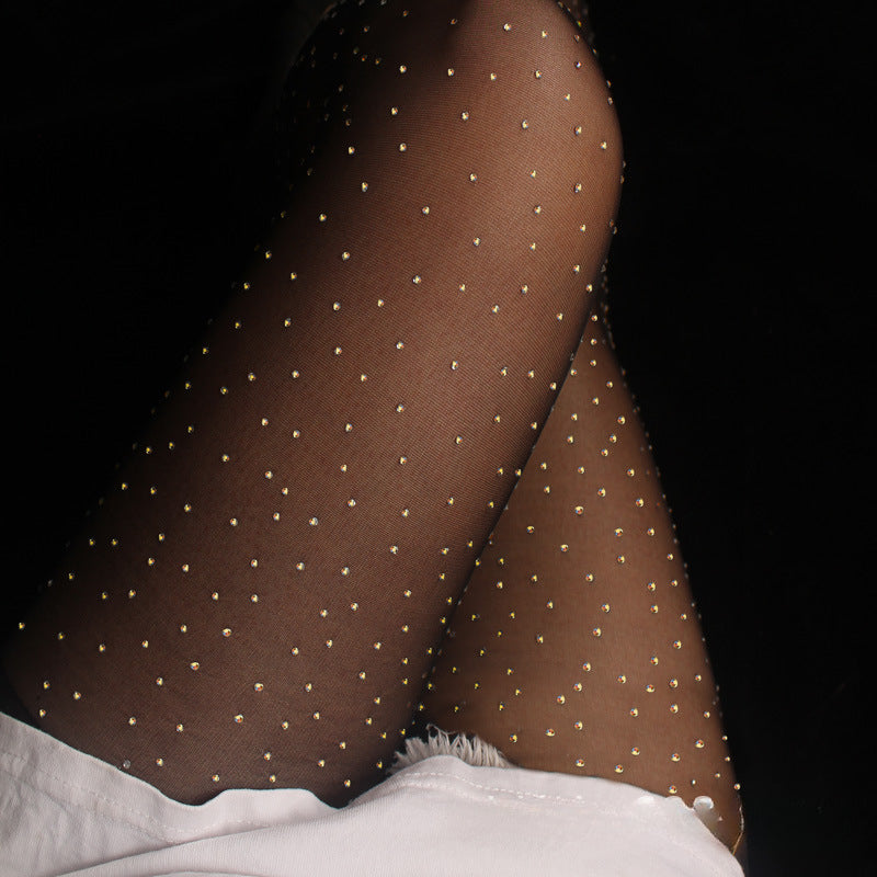 Colorful Rhinestone Pantyhose